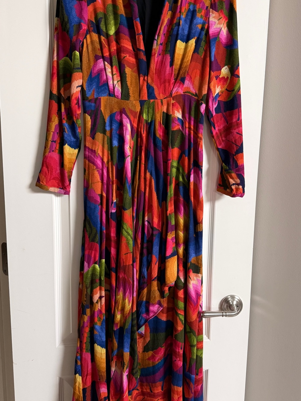 Farm Rio Vibrant Multi-Color Midi Dress - Bold Floral Print